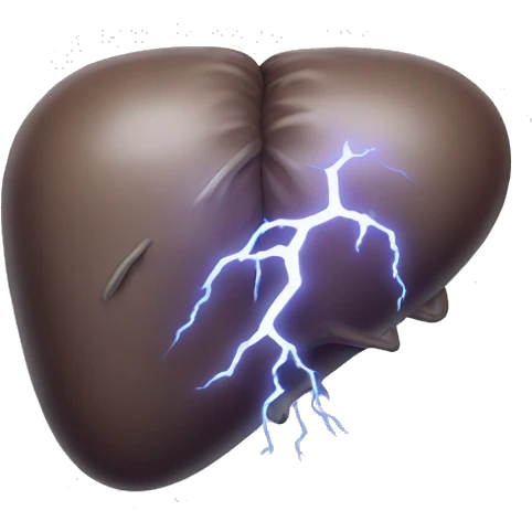 liver with thunderstorm emoji
