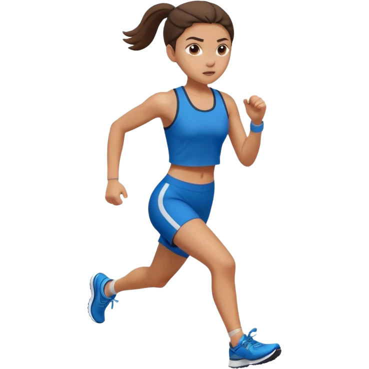 Girl running and working out emoji
