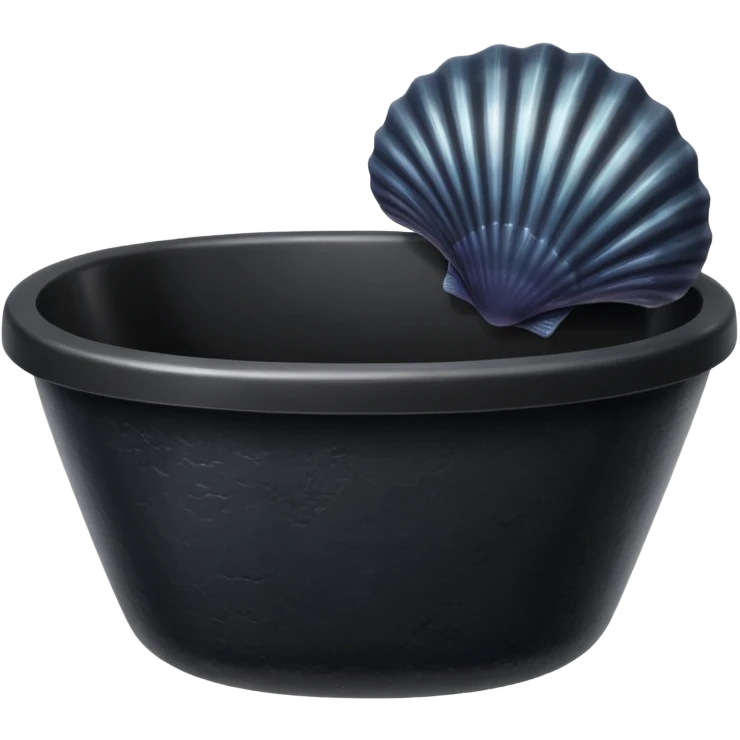Black Sea shell tub emoji