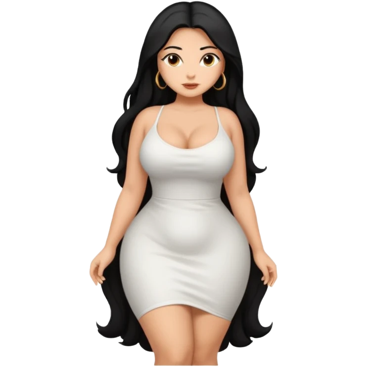 attractive full body latina with massive curves, breasts, and ass emoji