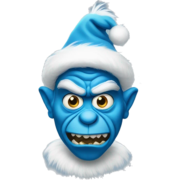 Blue grinch emoji