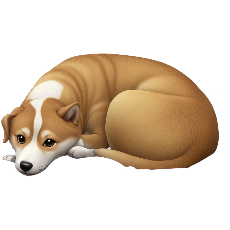 realistic shiba inu lounging emoji