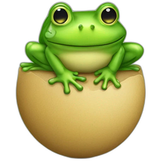Grenouille sur boule à facettes emoji