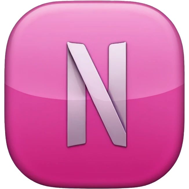 Netflix aesthetic "N" logo in pink emoji