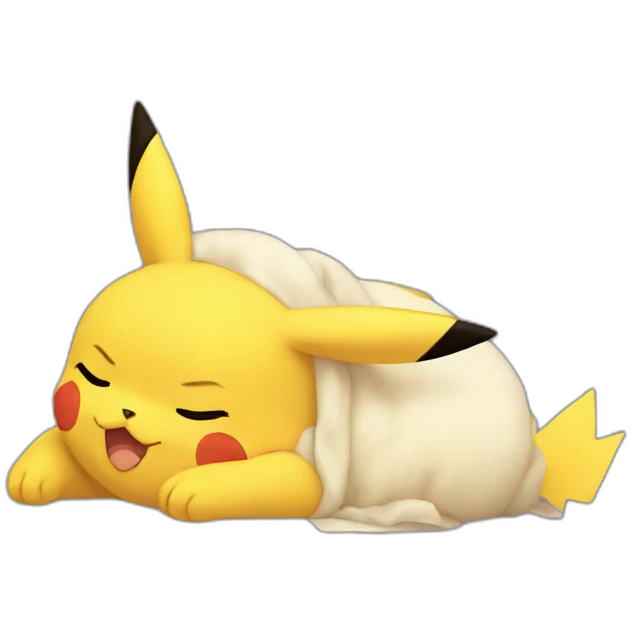 Pikachu sleeping emoji