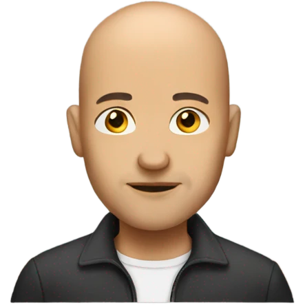 Bald man standing  emoji