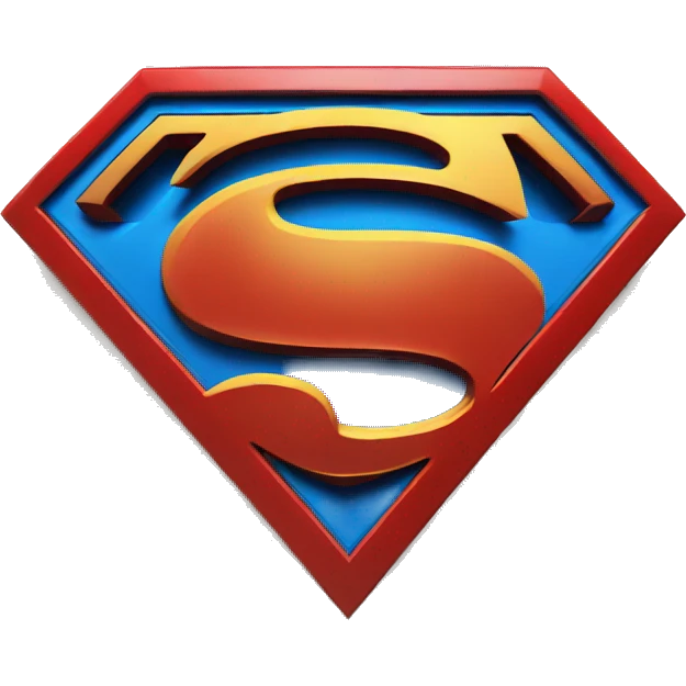 Superman logo inside a heart emoji