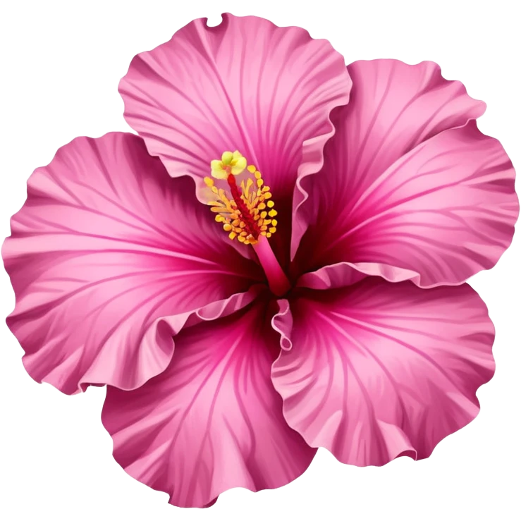 pink hibiscus flower emoji
