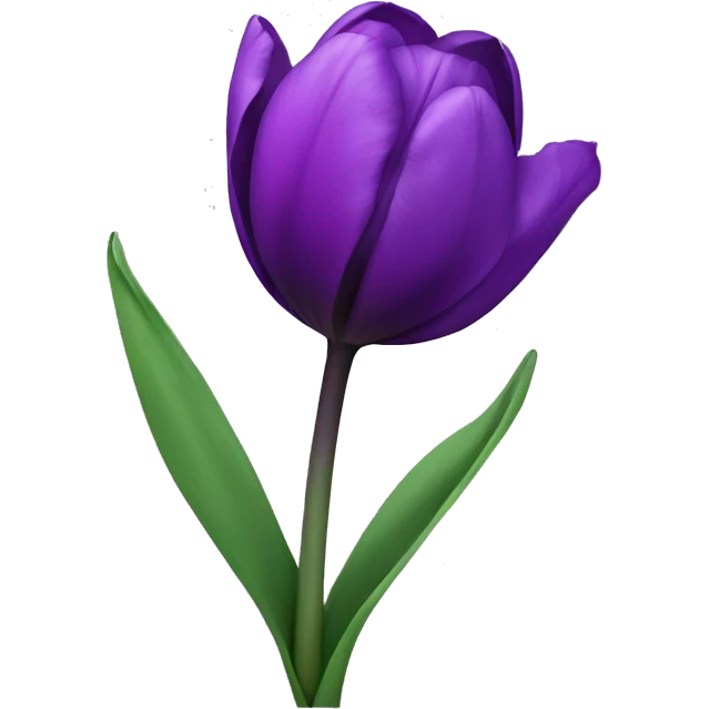 Black and purple ombré tulip emoji