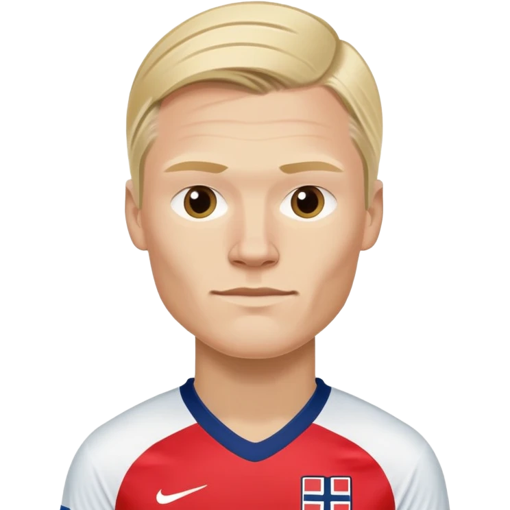 Erling Haaland soccer player in Norway jersey number 9 emoji