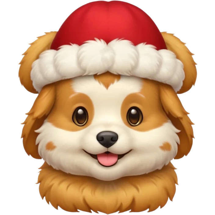 puppy dog with hat red emoji