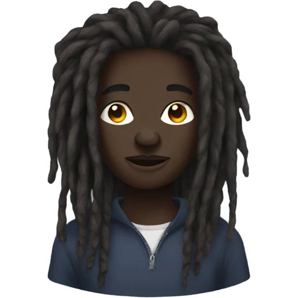 Dark skin dreadhead emoji