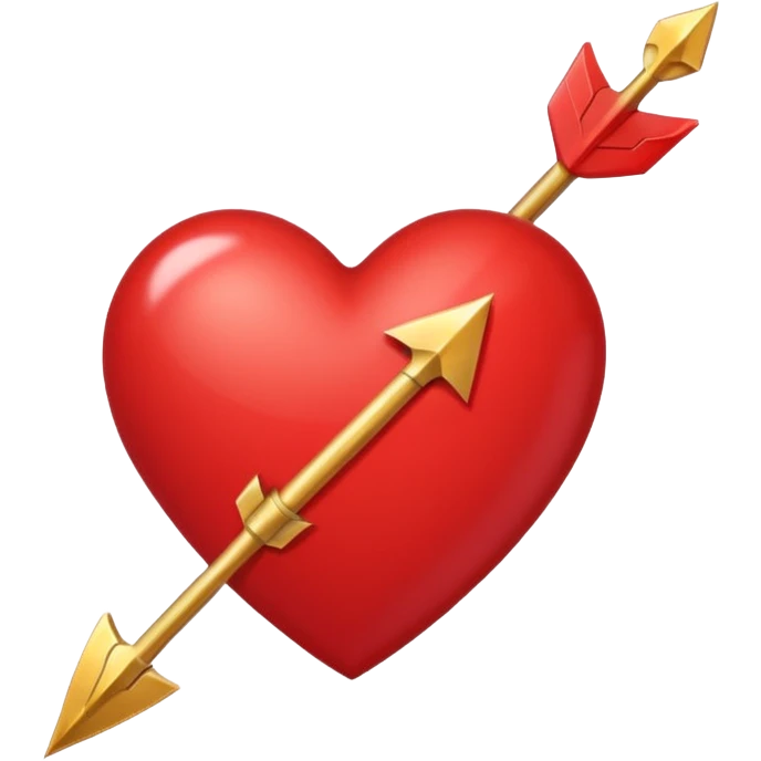 Un corazón con una flecha y una P emoji