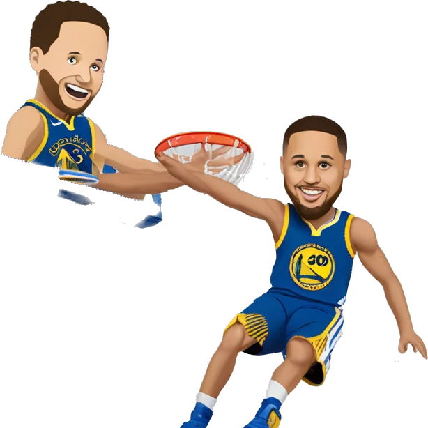 steph curry dunking on klay thompson  emoji
