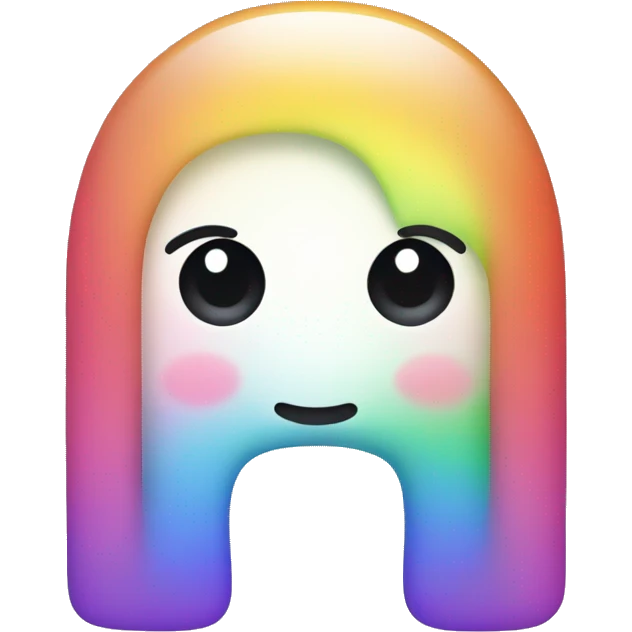 Rainbow kawaii letter H emoji