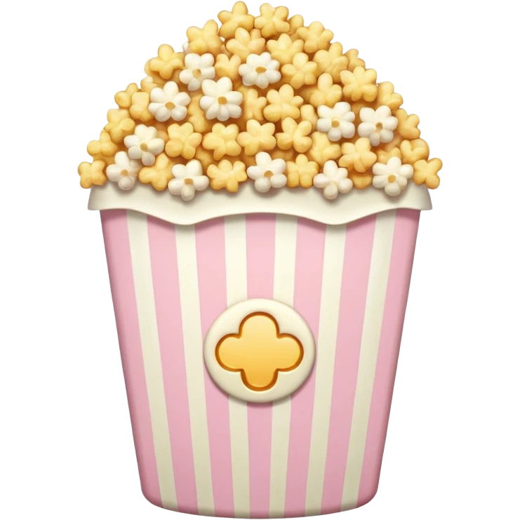 Popcorn in pale pink emoji