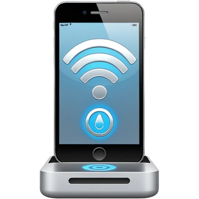 mobile device with hotspot icon emoji