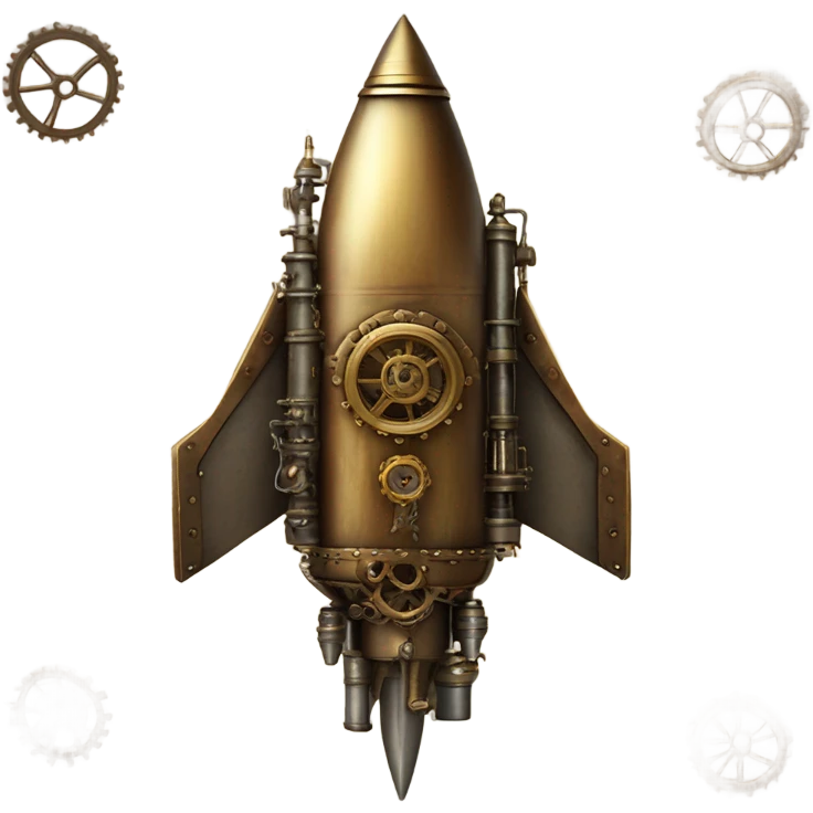 steampunk rocket emoji