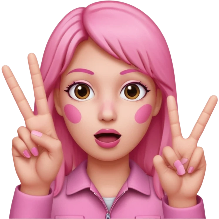 create emoji "🫩✌️" emoji