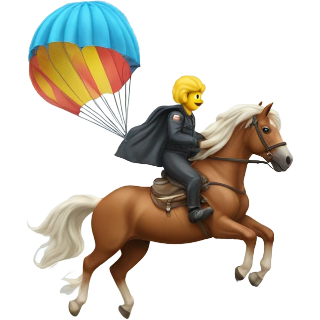 Horse parachuting  emoji
