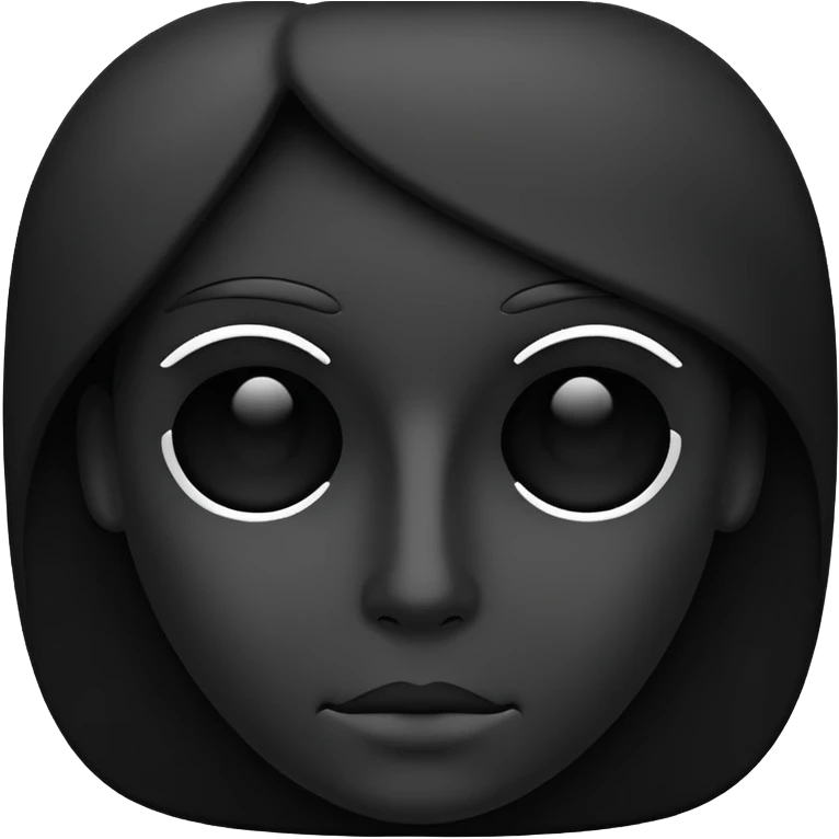 Minimalistic flat vector icon, iOS style, thin black outline on white background. Person silhouette. Black, completely monochrome matte. No eyes, no eyebrows. emoji