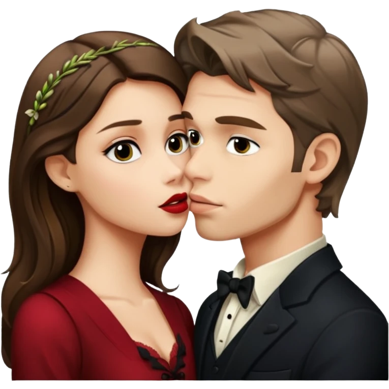 Klaus mikaelson Kissing Elena Gilbert emoji