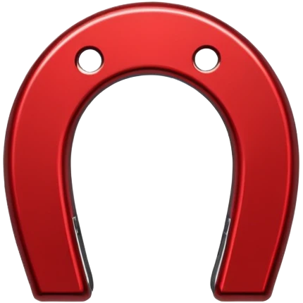 mettalic red horseshoe magnet emoji
