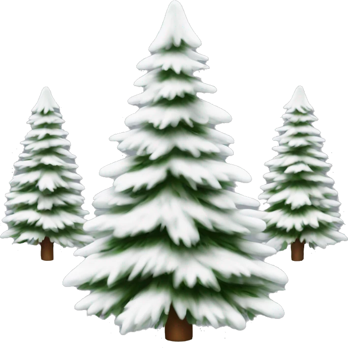  actual white fir christmas tree isolated.  emoji