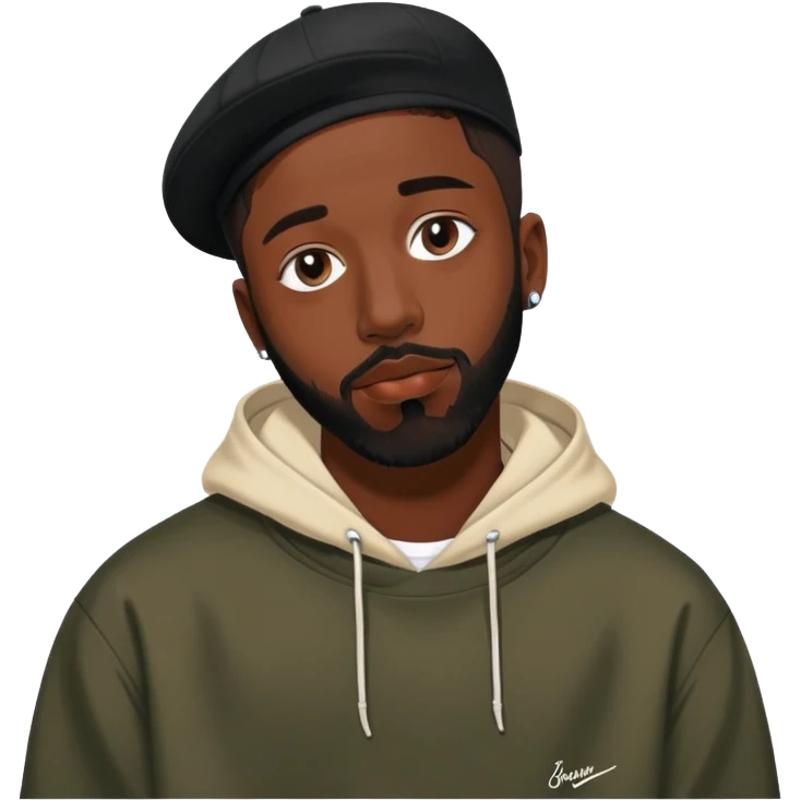 Brent Faiyaz with his signature style and look emoji
