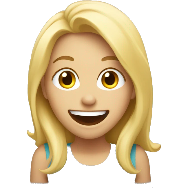 Excited blonde girl emoji