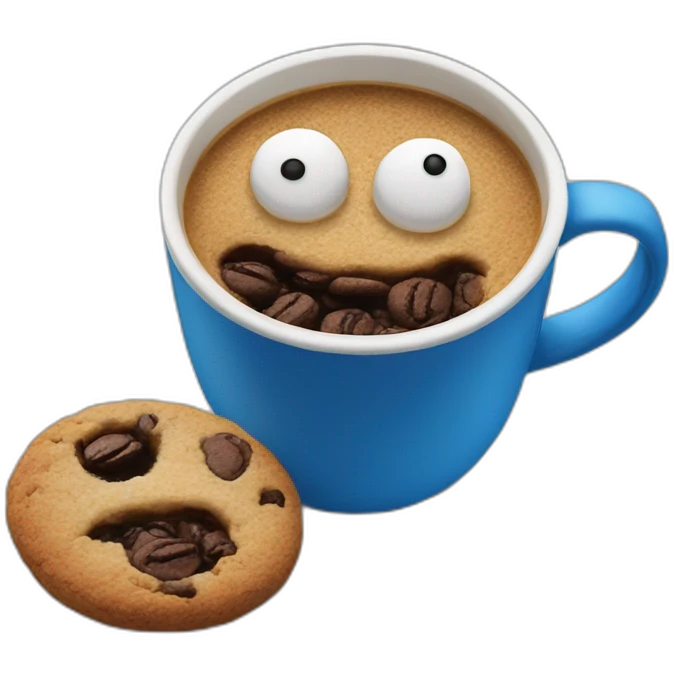 cookie monster coffee emoji