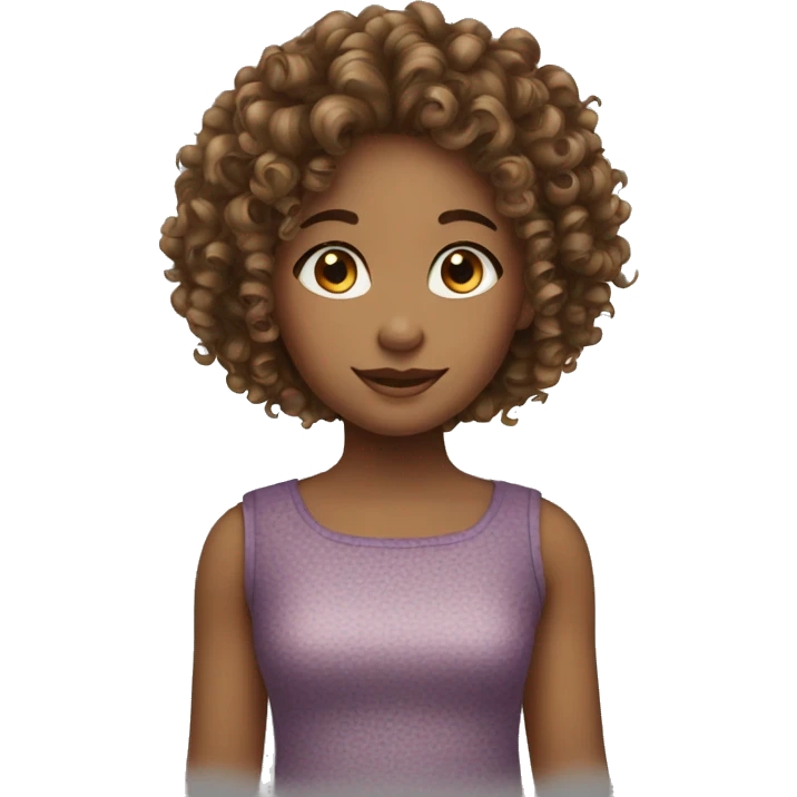 Girls métisse curly hair  emoji
