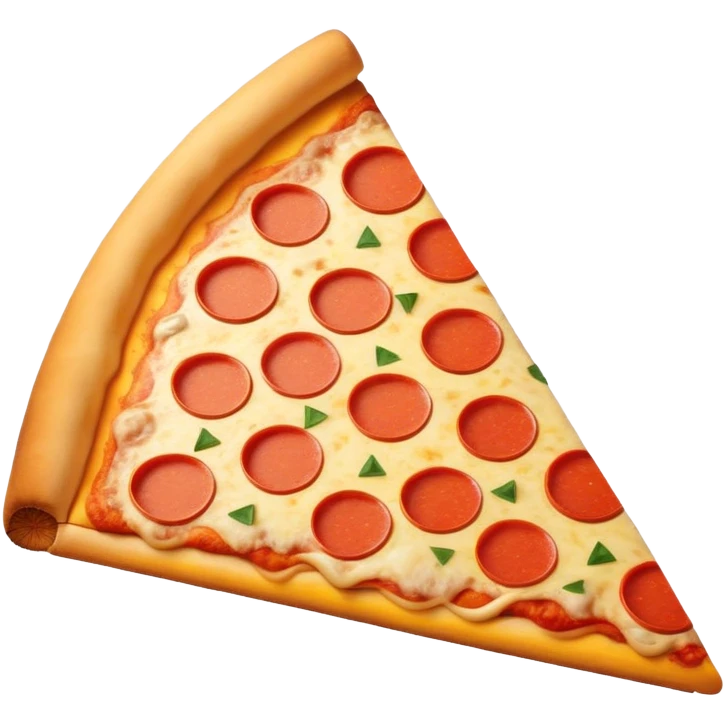Early 2000s style pizza slice emoji with basic shapes emoji