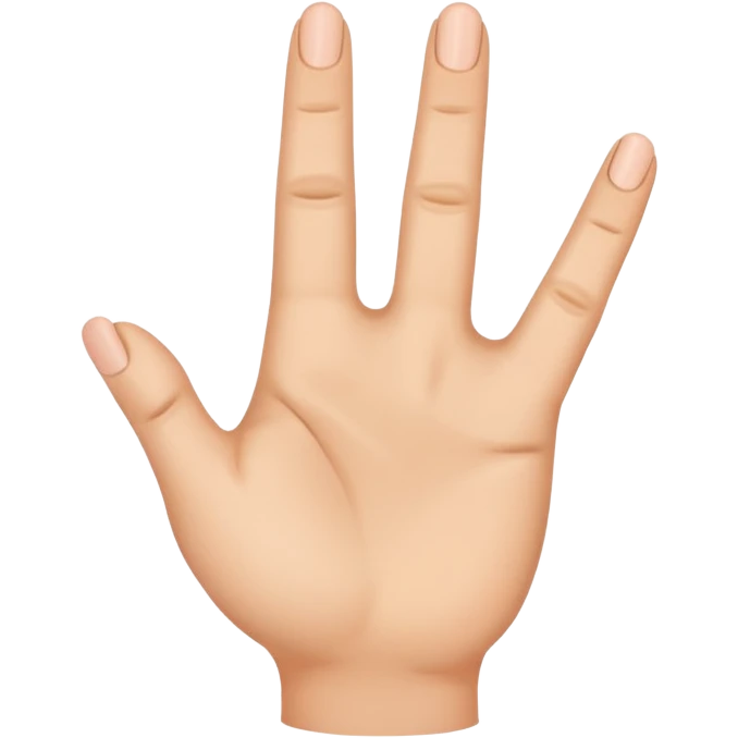 Hand with 5 finger all up except middle finger is down  emoji
