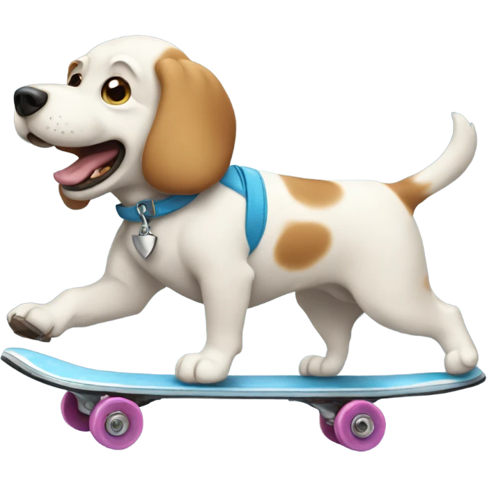 Dog skating emoji