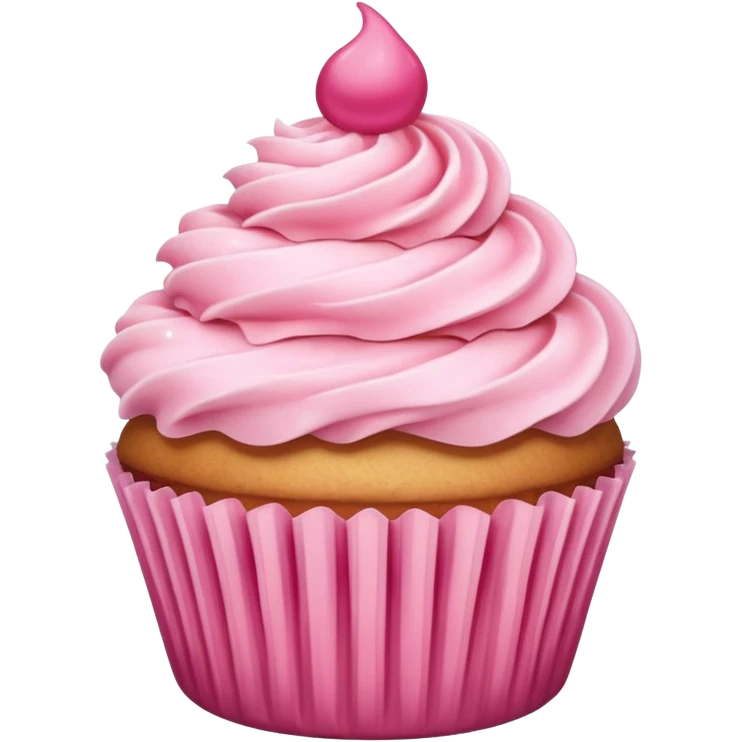 Cupcake with pink icing emoji