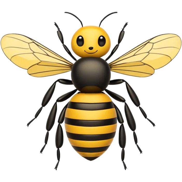 minimalistic bee, flat, 2d emoji