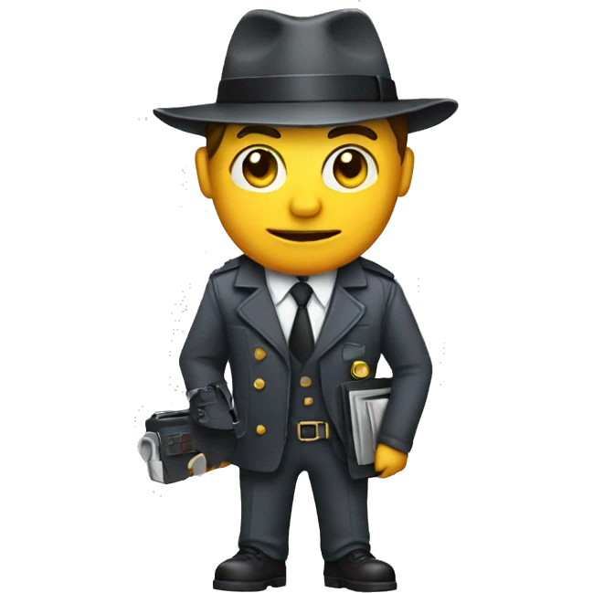 detective with a computer emoji