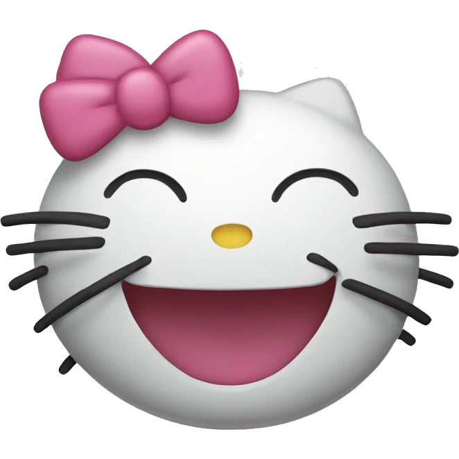 hello kitty is laughing  emoji