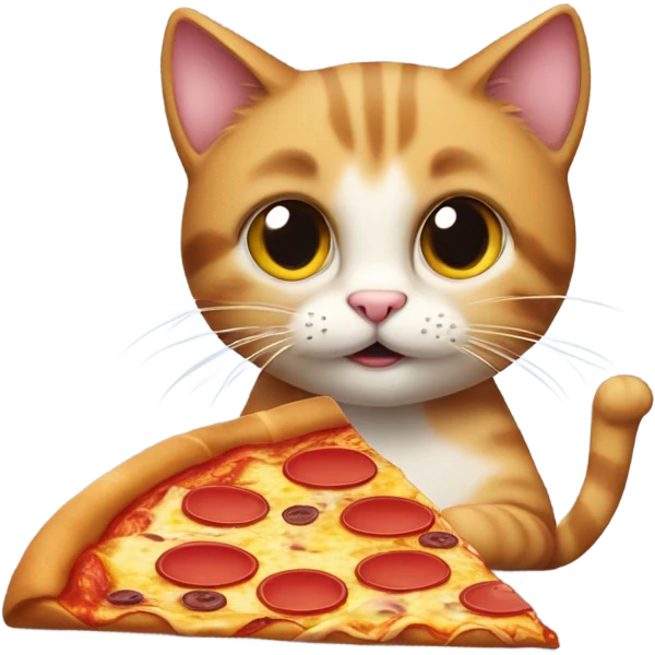 cat eat pizza emoji