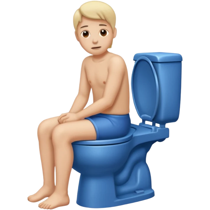 Pooping on a toilet emoji