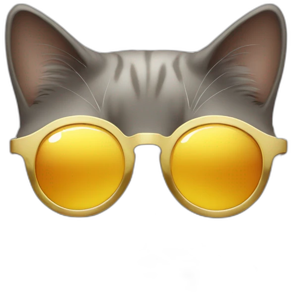 Un chat riche avec des lunettes de soleil emoji