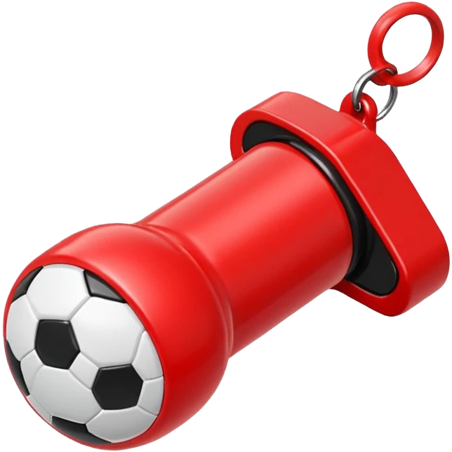 Soccer whistle in red emoji