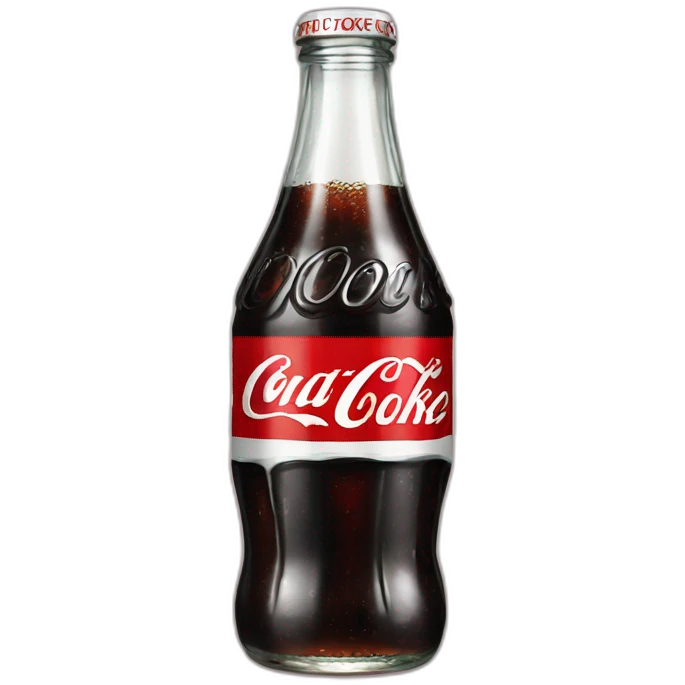 Vintage glass Diet coke emoji
