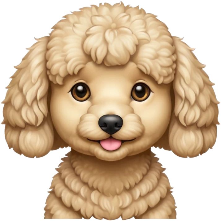 Cute beige malti poodle emoji