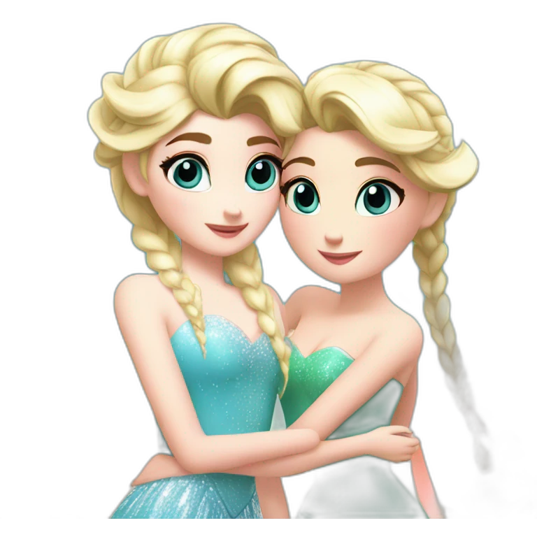 Elsa and princess peach summer time emoji