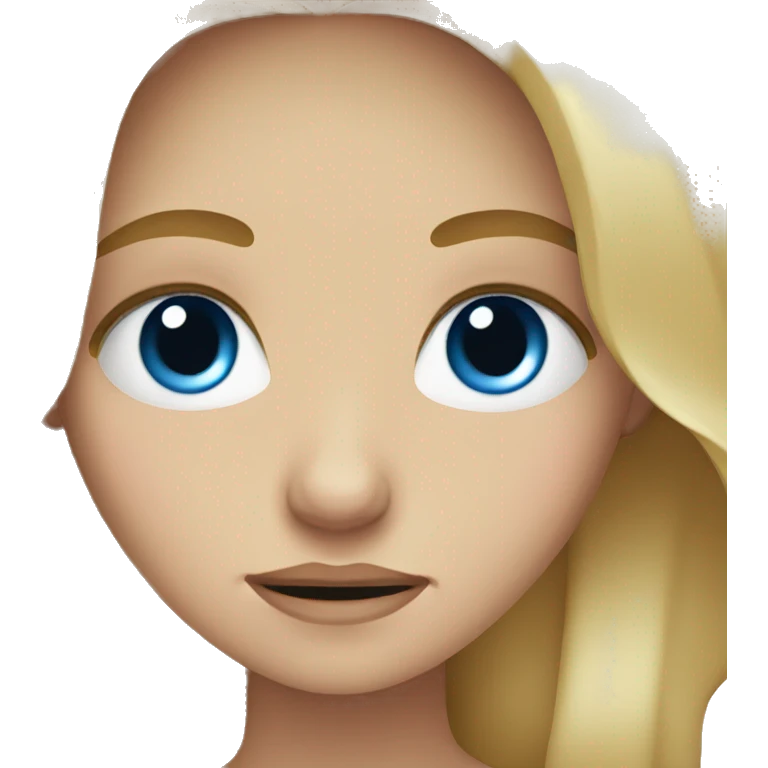 crying blonde girl with blue eyes emoji