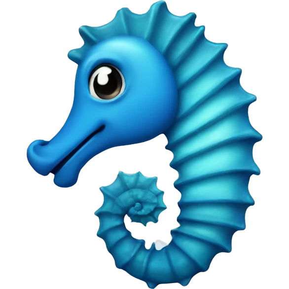 Blue seahorse emoji