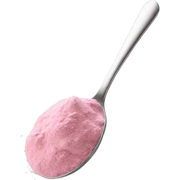 Spoon with pink powder emoji