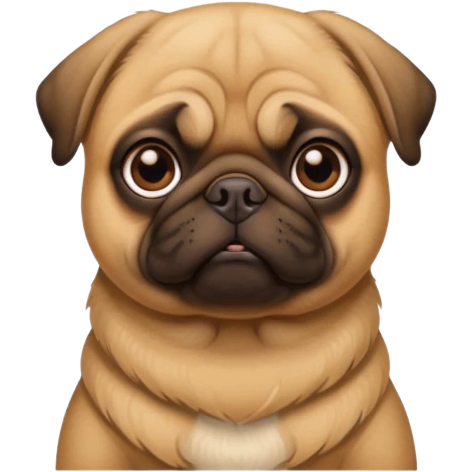 Make a brownish golden pug emoji